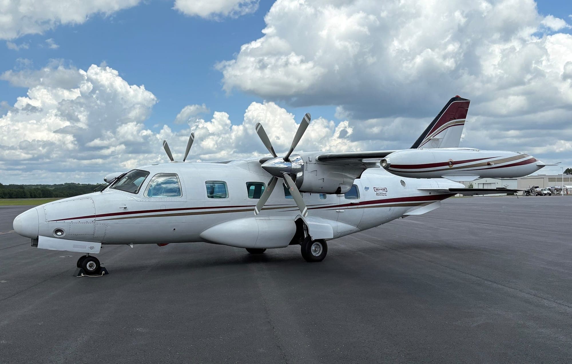 1980 Mitsubishi MU-2B-60 Marquise N42AF — left three-quarter view